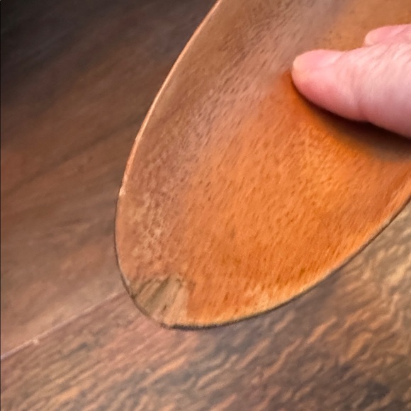 VTG MCM Rustic Wooden Storage Box with Brass Accents & Wooden Tray - Picture 8 of 17